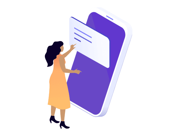 Personne en train d'écrire un message sur un téléphone